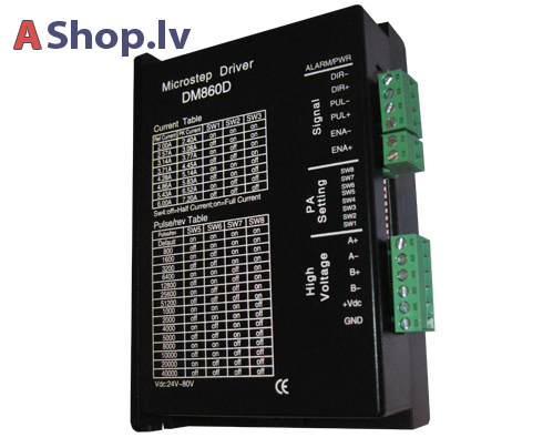 Драйвер шагового двигателя DM860D 2.0 A - 6.0A 24-80VDC