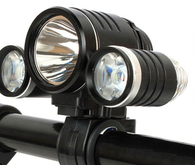 Galvas un velo lampa 3000 lumens, 18650 2 baterijas