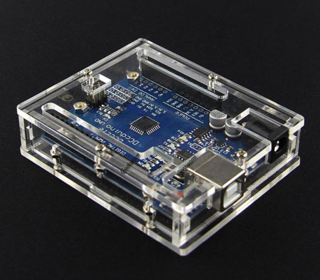 Arduino UNO R3 Caurspīdīga kastīte