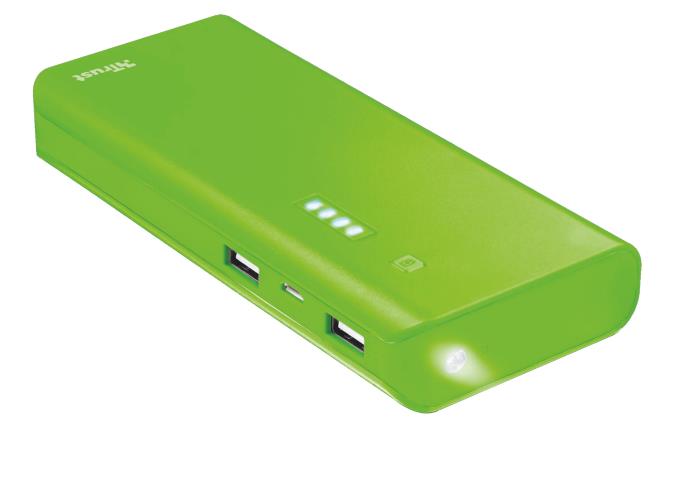 POWER BANK USB 10000MAH/GREEN PRIMO 22748 TRUST