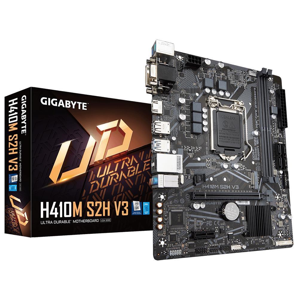 Mainboard|GIGABYTE|Intel H510|LGA1200|MicroATX|Memory DDR4|Memory slots 2|1xPCI-Express 3.0 1x|1xPCI-Express 3.0 16x|1xM.2|1x15pin D-sub|1xDVI-D|1xHDMI|2xAudio-In|1xAudio-Out|4xUSB 2.0|2xUSB 3.2|2xPS/2|1xRJ45|H410MS2HV3