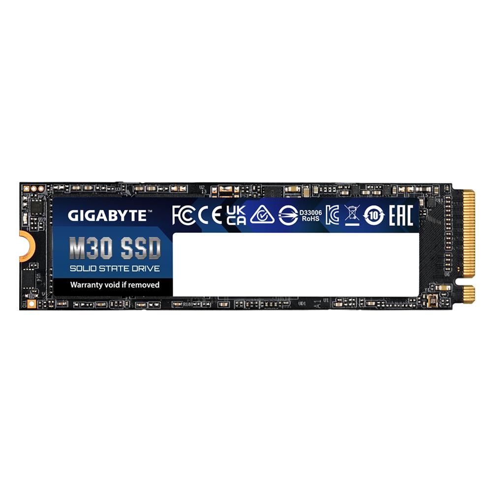 SSD|GIGABYTE|1TB|M.2|PCIE|NVMe|3D TLC|Write speed 3000 MBytes/sec|Read speed 3500 MBytes/sec|MTBF 2000000 hours|GP-GM301TB-G