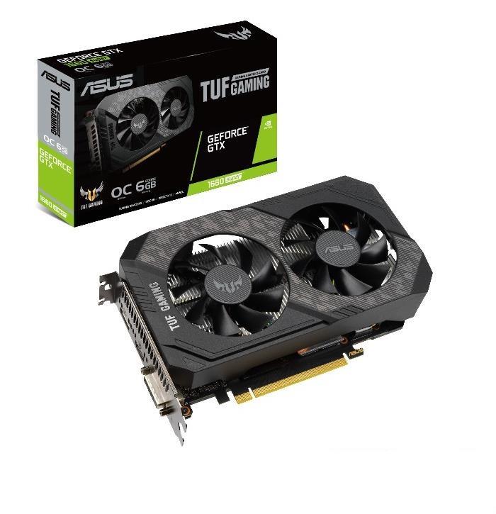 Graphics Card|ASUS|NVIDIA GeForce GTX 1660 SUPER|6 GB|192 bit|PCIE 3.0 16x|GDDR6|Memory 14002 MHz|GPU 1530 MHz|Dual Slot Fansink|1xDVI|1xHDMI|1xDisplayPort|TUF-GTX1660S-O6G-GAMING