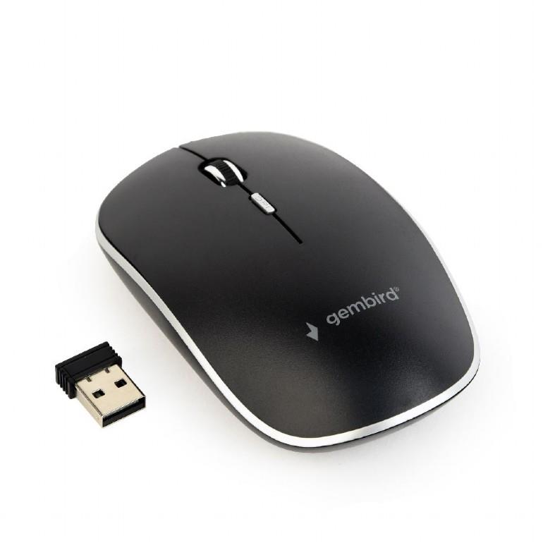 MOUSE USB OPTICAL WRL BLACK/SILENT MUSW-4BS-01 GEMBIRD