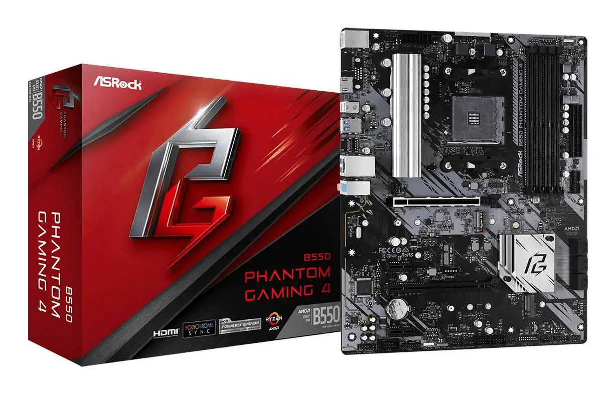 Mainboard|ASROCK|AMD B550|SAM4|ATX|2xPCI-Express 3.0 1x|1xPCI-Express 3
