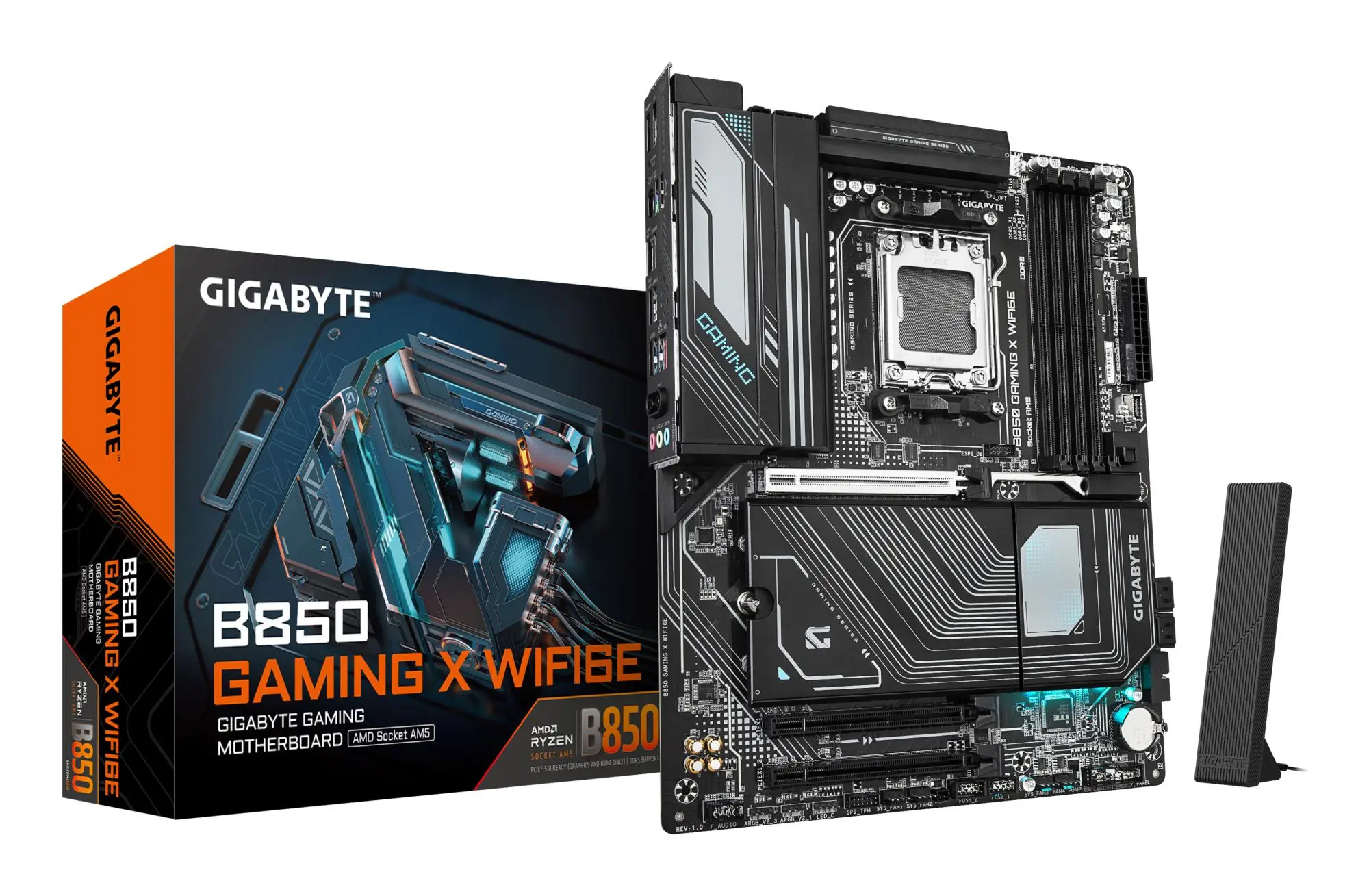 Mainboard|GIGABYTE|AMD B850|Socket AM5|ATX|RAM DDR5-SDRAM|4xSlots|Wi-Fi Yes|Bluetooth Yes|3xNumber