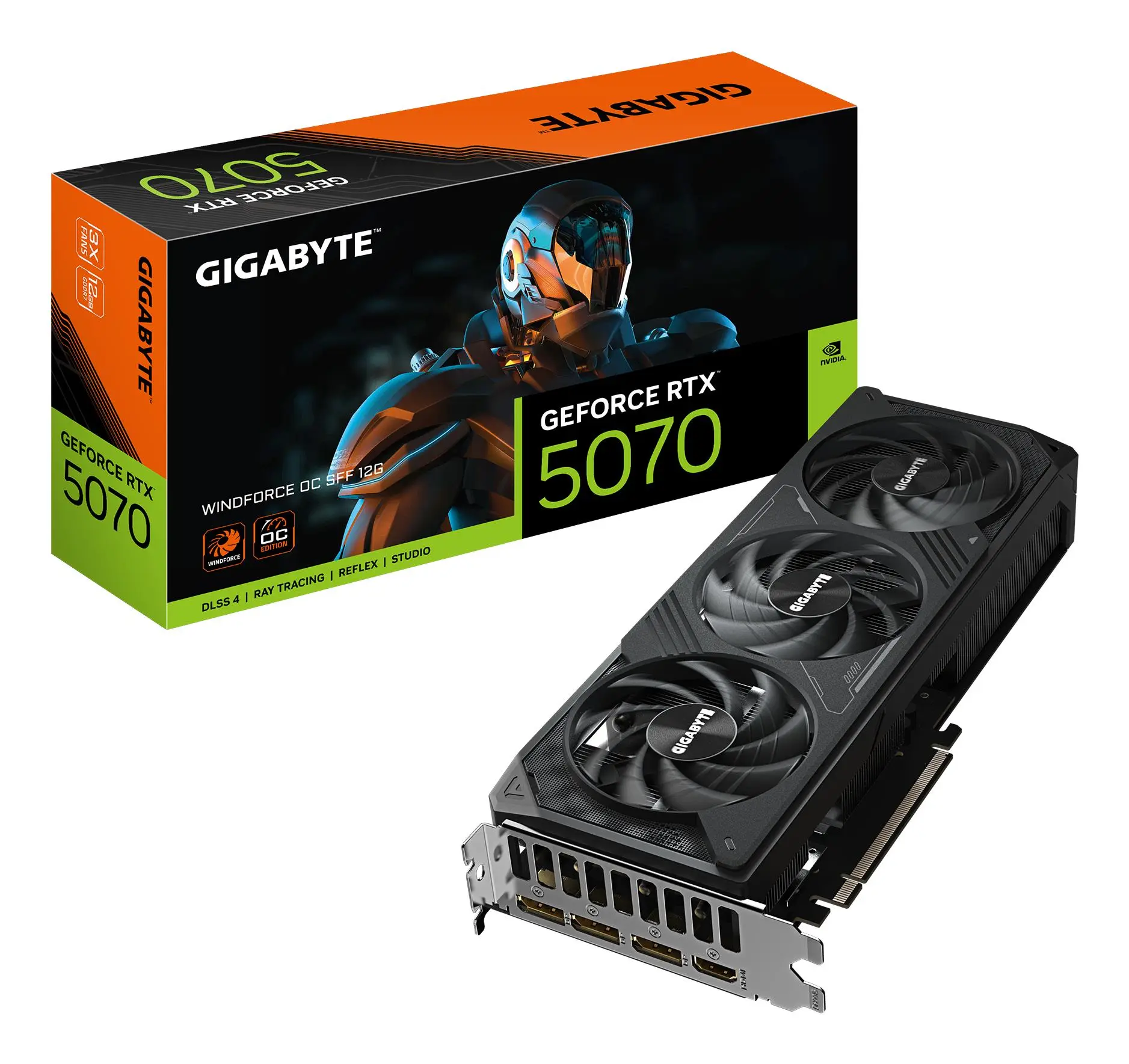 Graphics Card|GIGABYTE|NVIDIA GeForce RTX 5070|12 GB|GDDR7|192