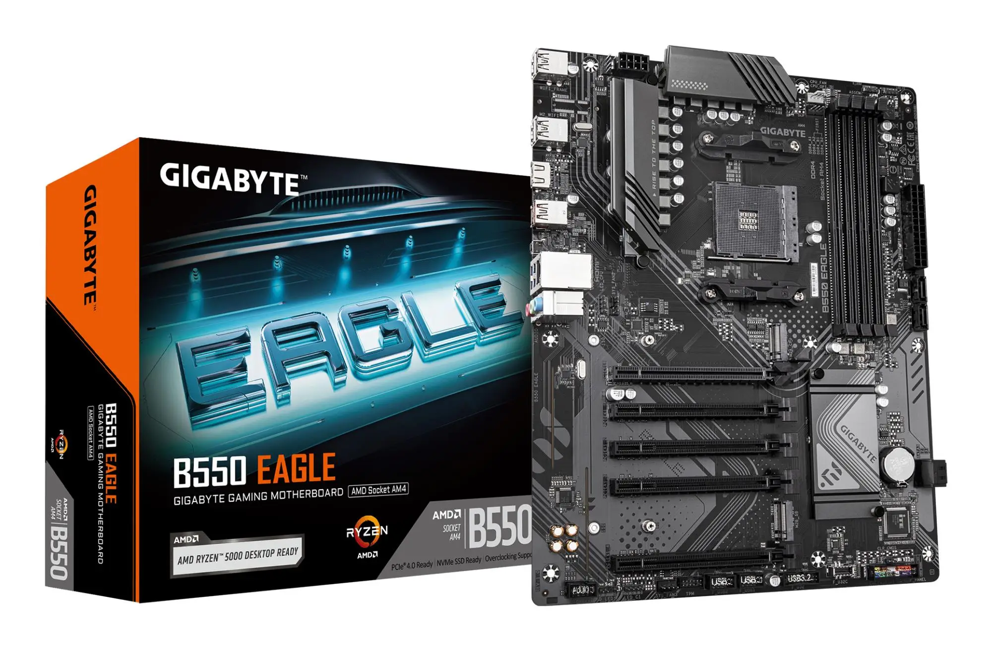 Mainboard|GIGABYTE|AMD B550|Socket AM4|ATX|RAM DDR4-SDRAM|4xSlots|2xNumber of M