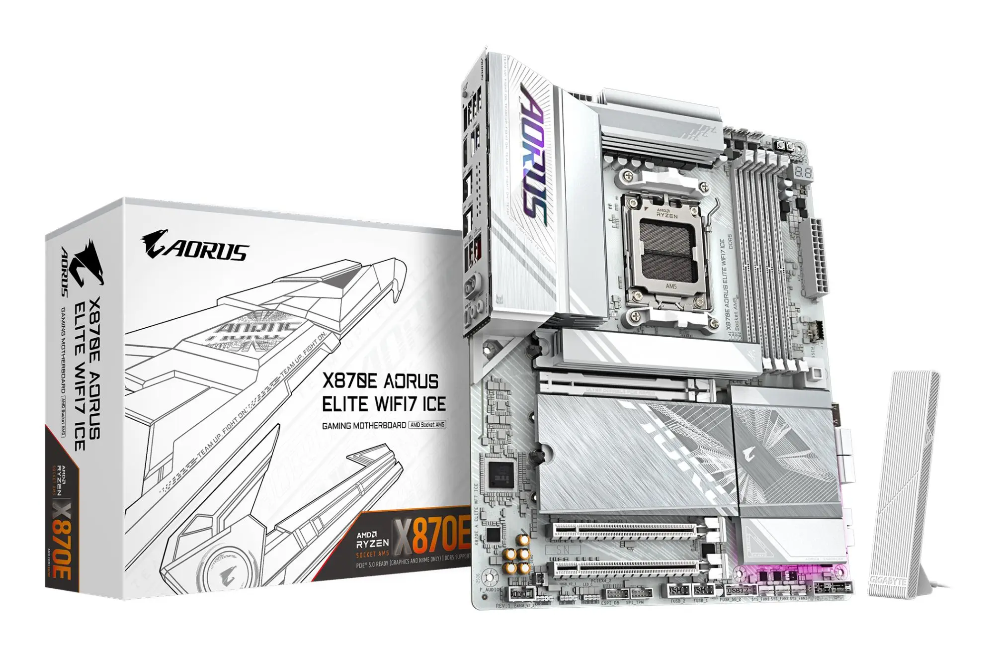 Mainboard|GIGABYTE|AMD X870E|Socket AM5|ATX|RAM DDR5-SDRAM|4xSlots|Wi-Fi Yes|Bluetooth Yes|4xNumber