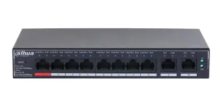 Switch|DAHUA|DH-SG4010P|Switch layer L2|10xRJ-45 ports|RJ-45 Ports Type