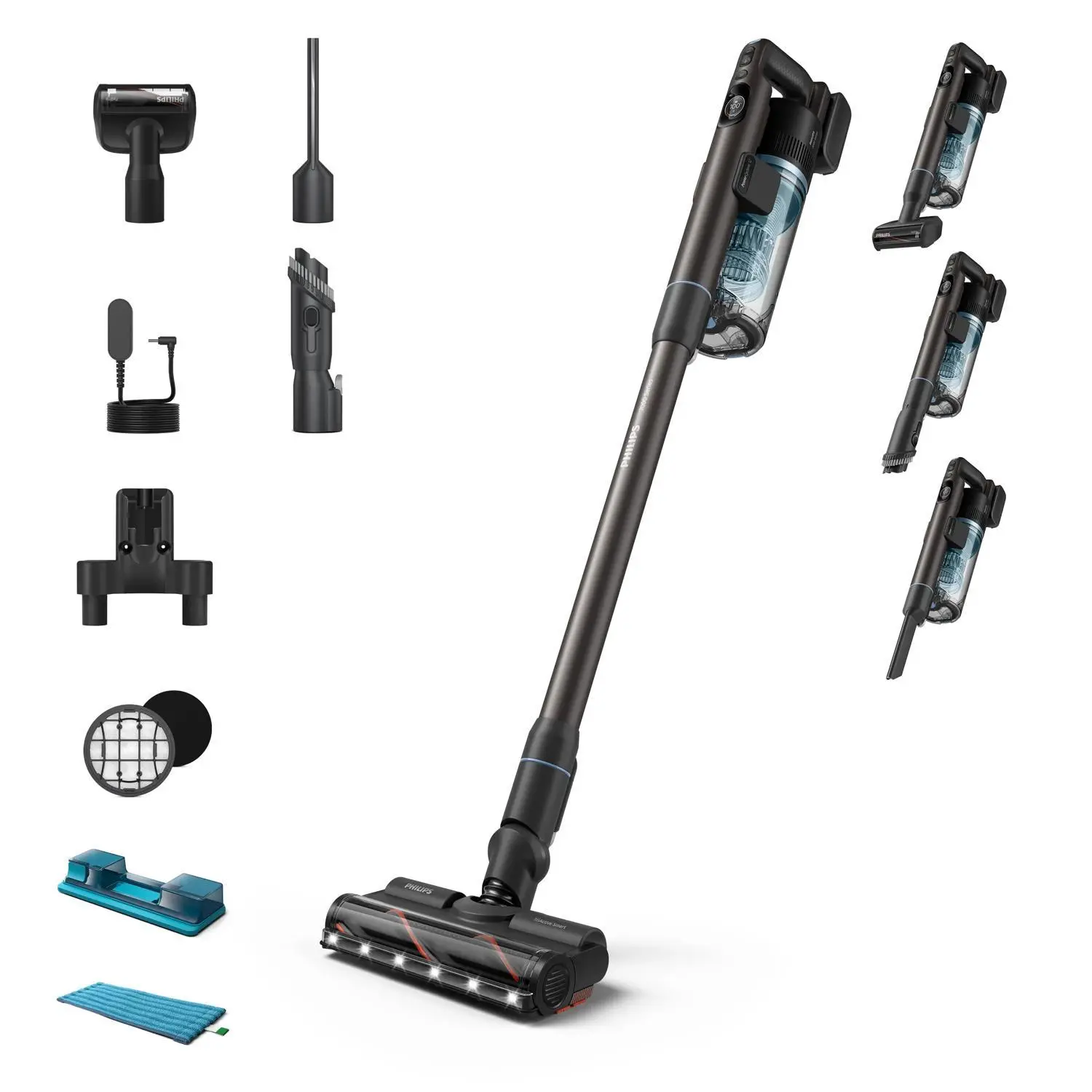 Vacuum Cleaner|PHILIPS|Dry&wet|2-in-1 stick vacuum|Blue|Bagless|Battery| 1.7