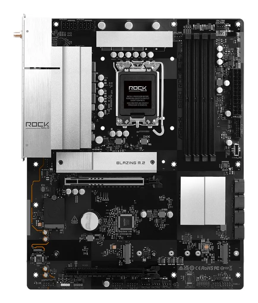 Mainboard|ASROCK|B860 Rock WiFi 7|Intel B860|LGA 1851