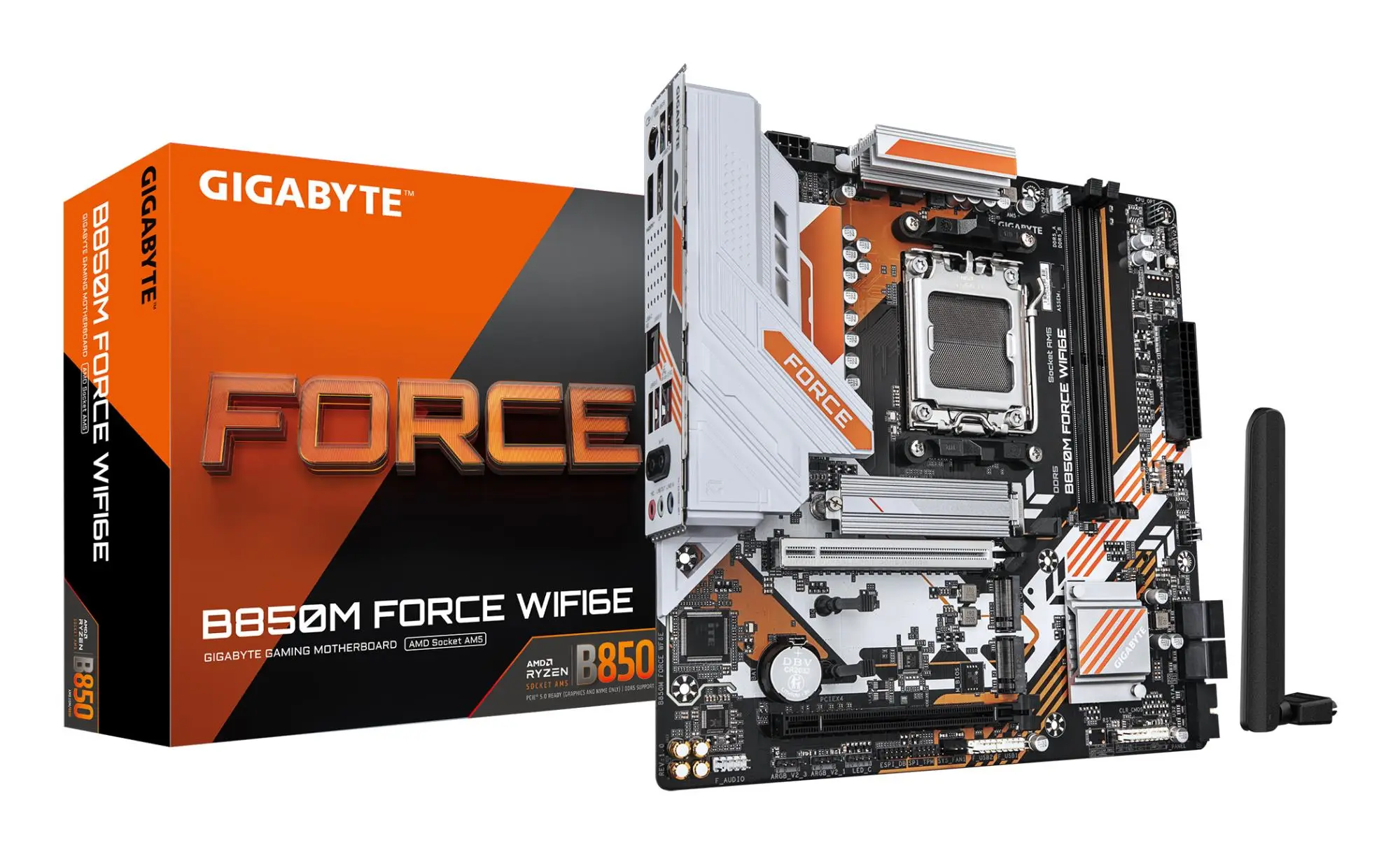 Mainboard|GIGABYTE|AMD B850|Socket AM5|micro ATX|RAM DDR5-SDRAM|2xSlots|Wi-Fi Yes|Bluetooth