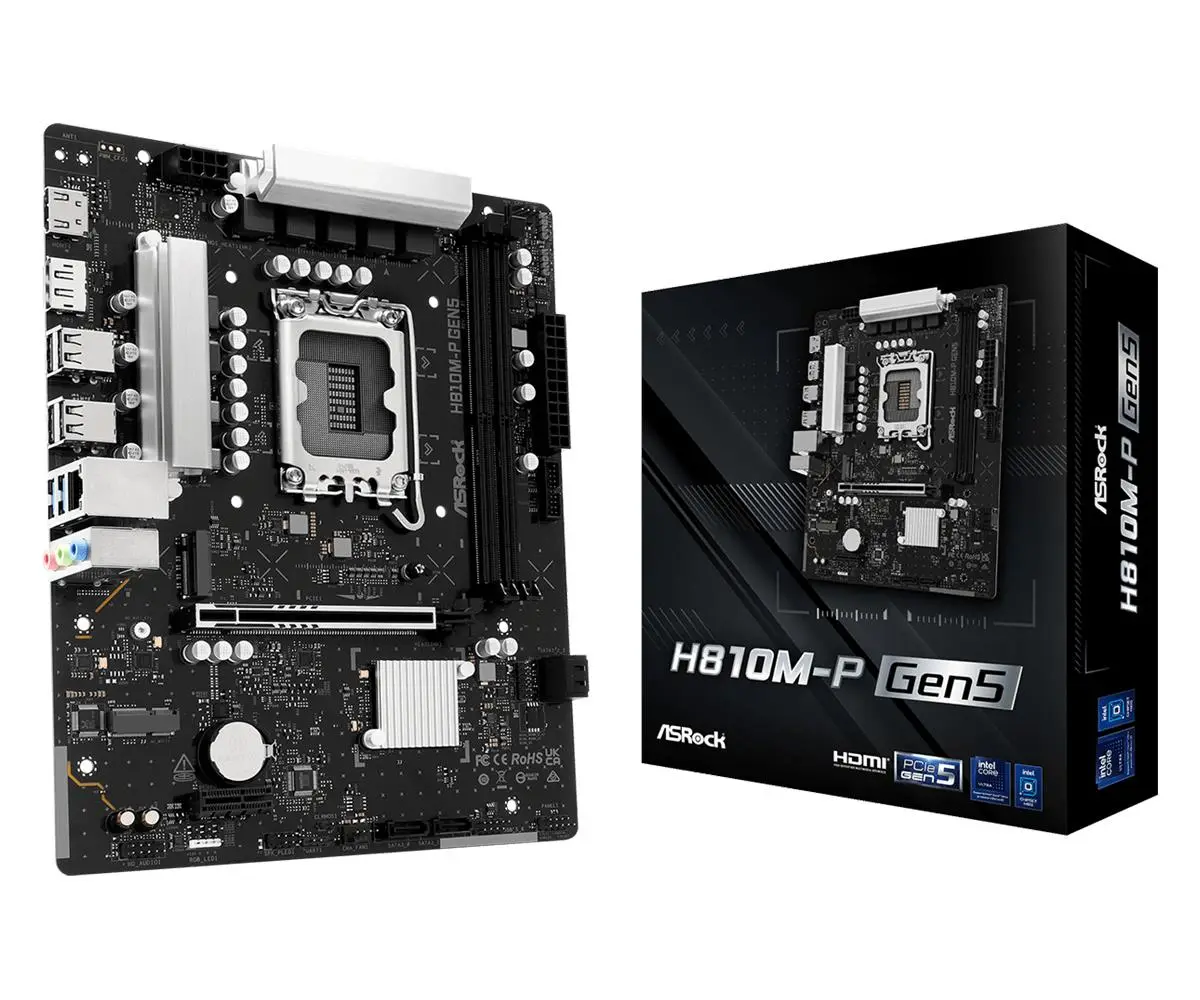 Mainboard|ASROCK|Intel H810|LGA 1851 (Socket V1)|micro ATX|RAM