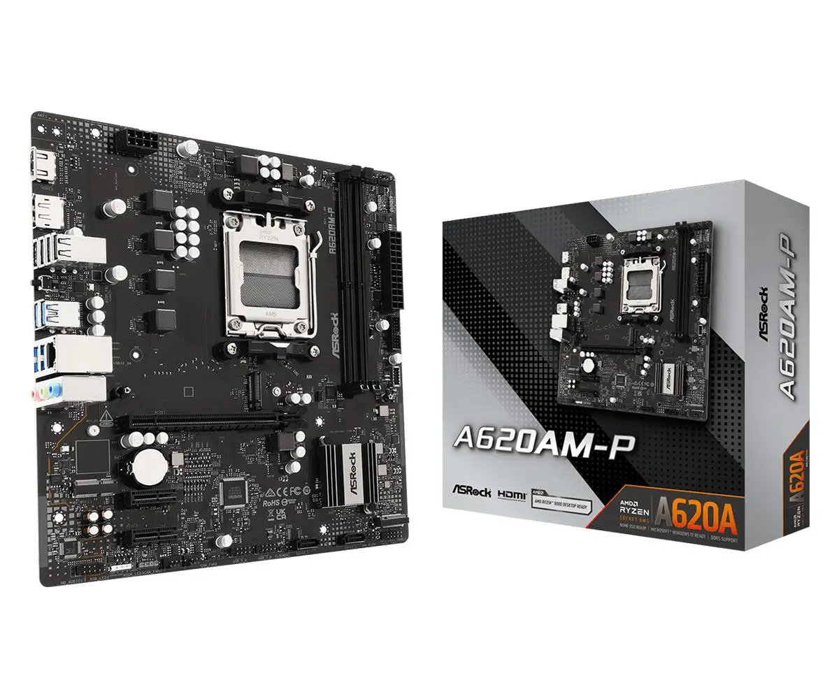 Mainboard|ASROCK|AMD A620A|Socket AM5|micro ATX|RAM DDR5-SDRAM|2xSlots|1xNumber of