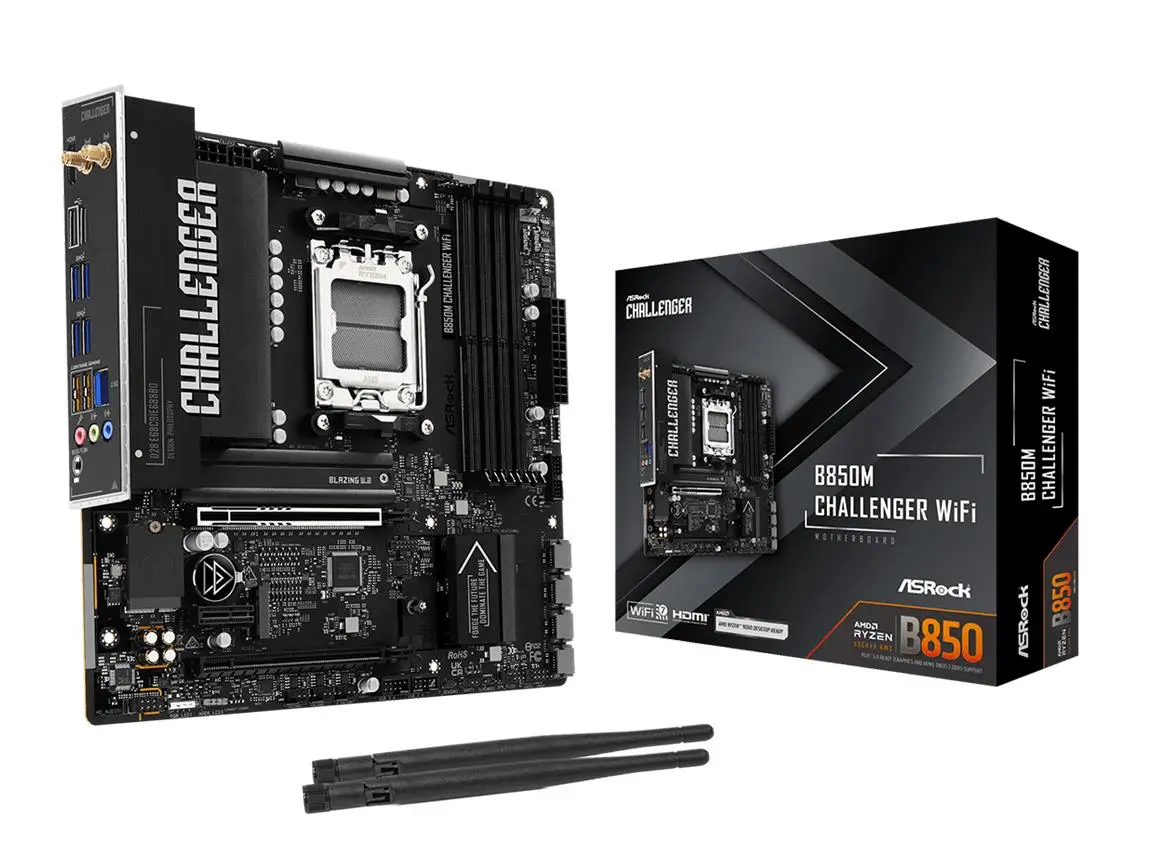 Mainboard|ASROCK|AMD B850|Socket AM5|micro ATX|RAM DDR5-SDRAM|4xSlots|Wi-Fi Yes|Bluetooth