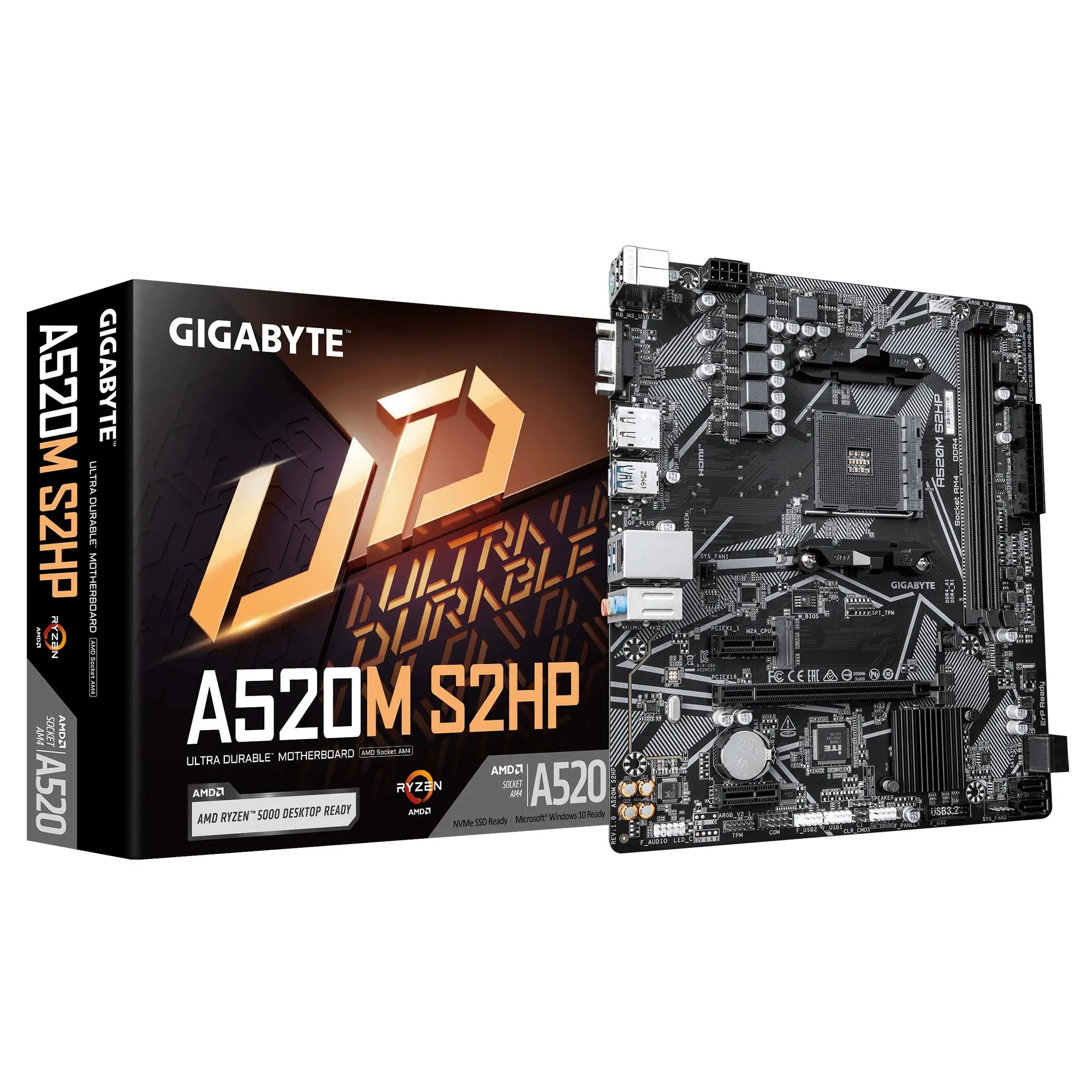 Mainboard|GIGABYTE|AMD A520|Socket AM4|micro ATX|RAM DDR4-SDRAM|2xSlots|1xNumber of